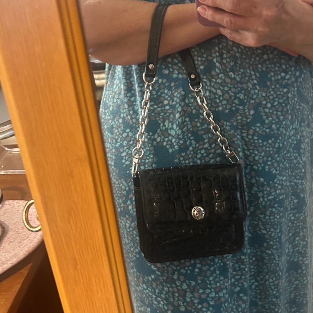 Brighton Chic Black Crocodile Pattern Wristlet Pu… - image 7